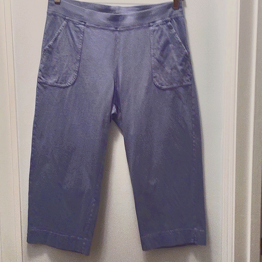 Capris by Fresh Produce, XL, BLUE, 100% cotton